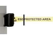 Wall mounted retractable belt head, black print German/English