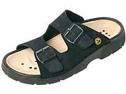 Electra - Damen-/Herren Trekking Pantolette - 2032, schwarz, Nubuk