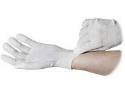 ESD-Handschuhe - Fingerspitzen mit PU-Gummierung - Mischgewebe - mit B&uuml;ndchen - 8745.APU