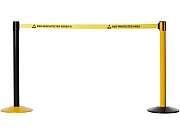 Belt barrier post