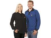 Polo-Shirt Langarm schwarz