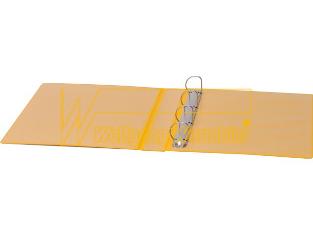 Ring binders A4 PVC,IDP-STAT back width 45mm/4 rings yellow
